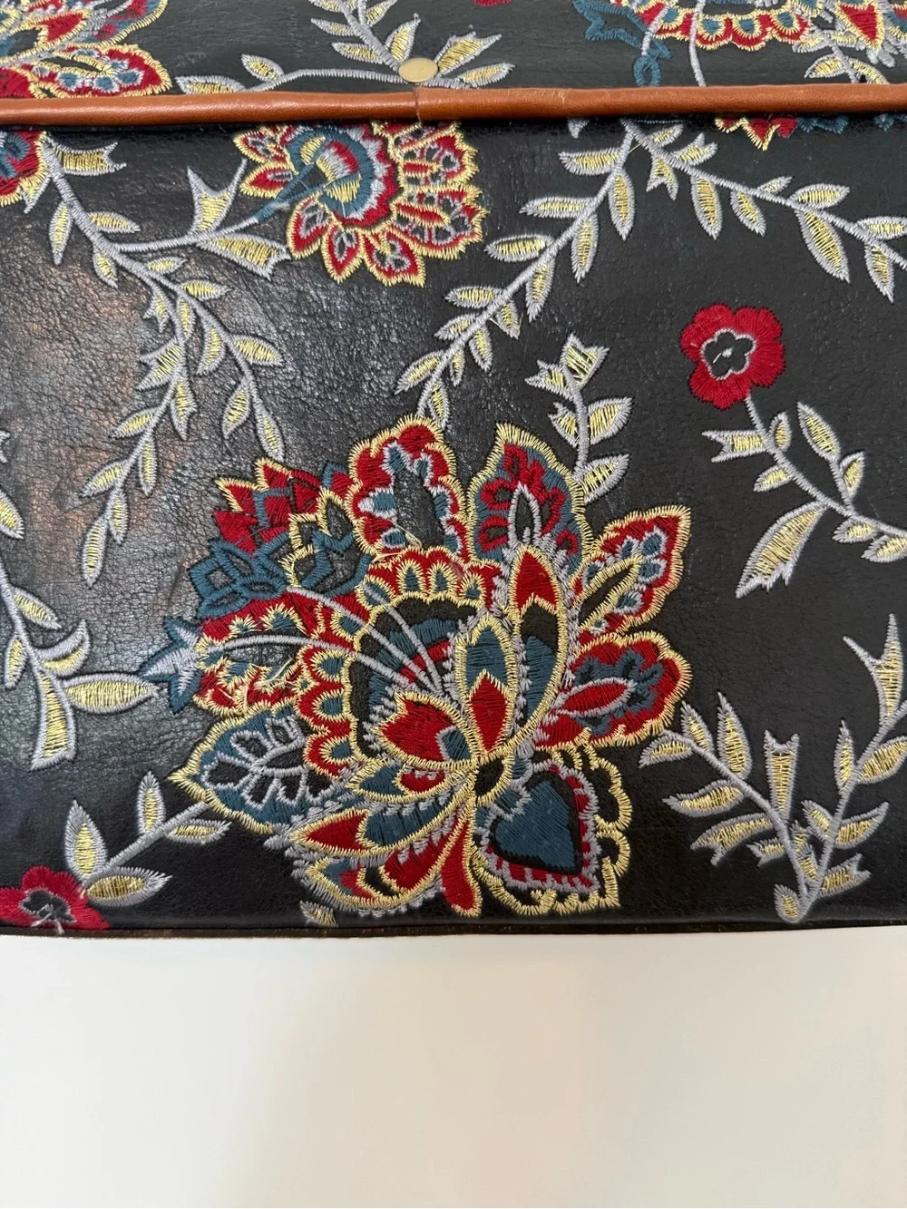 Patricia Nash Floral Embroidered Top-Handle Satchel Bag - Picture 6 of 15
